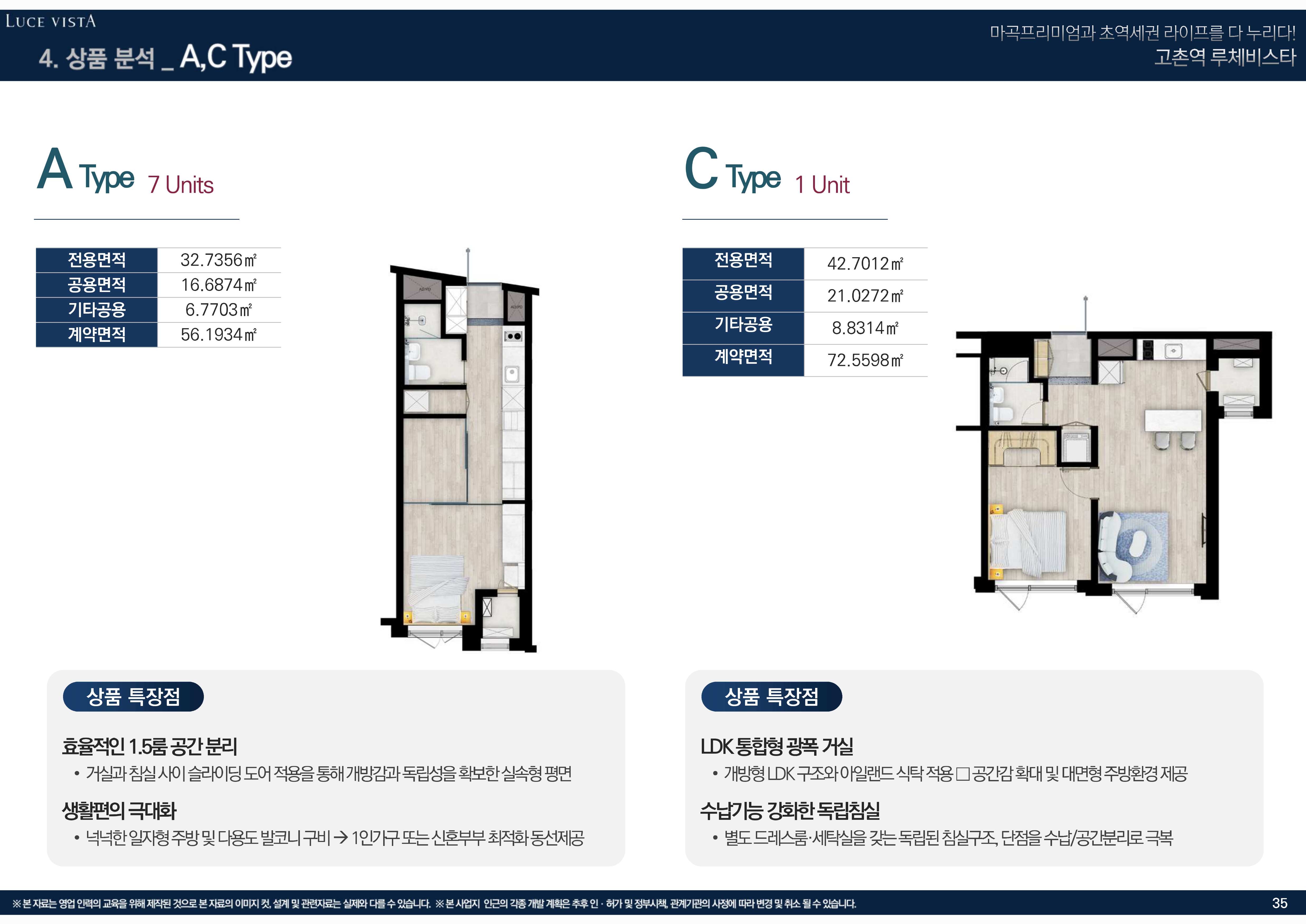 A, C Type 평면도
